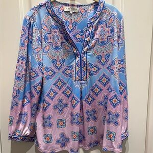 Hale Bob Women's Multicolor Patterned Blouse